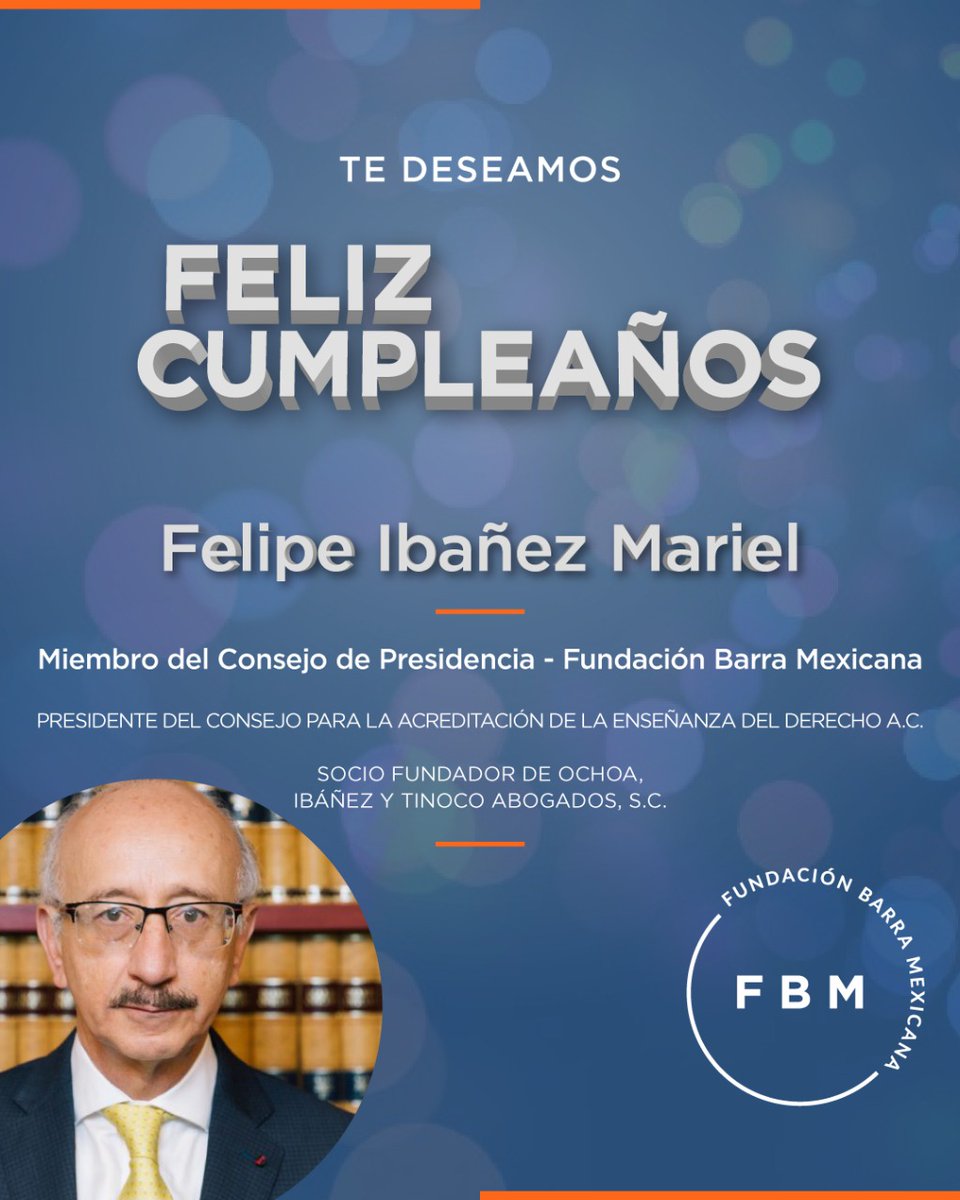 FundacionBarra's tweet photo. ¡Hola Felipe!
Te deseamos un #FelizCumpleaños de parte de todos los que integramos la #FundaciónBarraMexicana.
🎂🎁🎉
#CONAED #ConsejoPresidenciaFBM #FBM #OchoaIbañezyTinocoAbogados https://t.co/haN2Mp1YaN