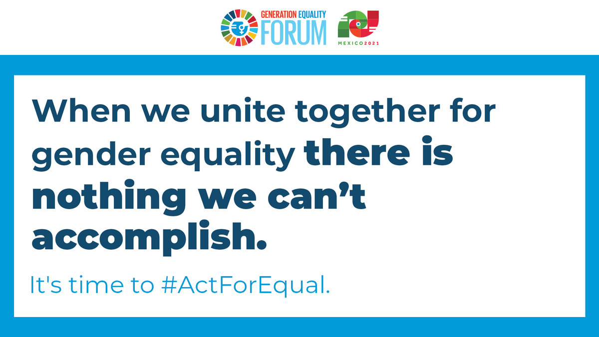 This week, <a href="/UN_Women/">UN Women</a>'s global #GenerationEquality Forum brings together governments, international organizations, the private sector and young people in an effort to advance global commitments to gender equality. news.un.org/en/story/2021/…