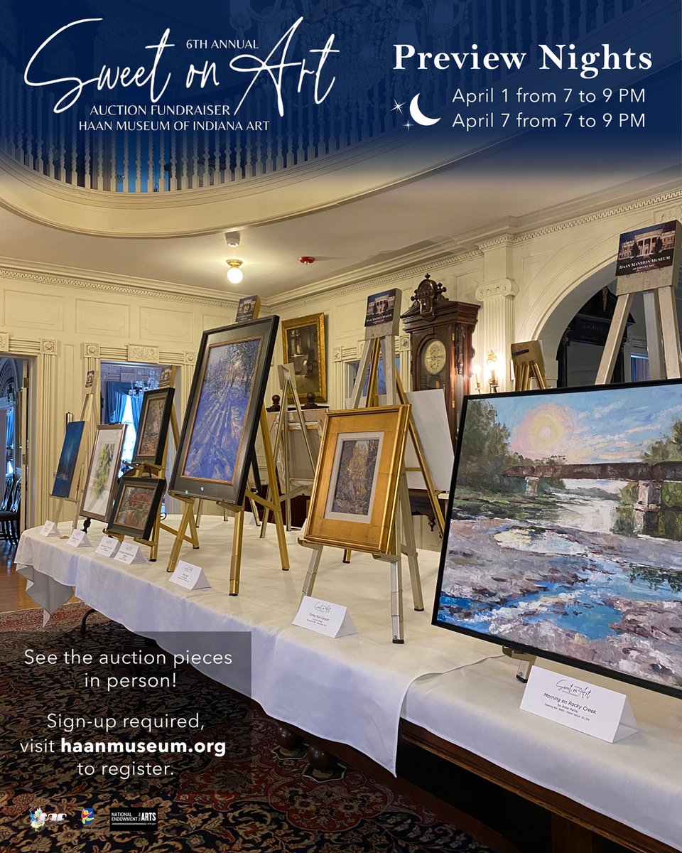 HaanMuseum's tweet photo. Want to see this year’s Sweet on Art auction pieces in person? Register for a Preview Night!

Sign up for a 30 min. time slot for either April 1st or the 7th by visiting https://t.co/hQgU7l7WJ5. (Sign up is required) https://t.co/wOAGszZedp