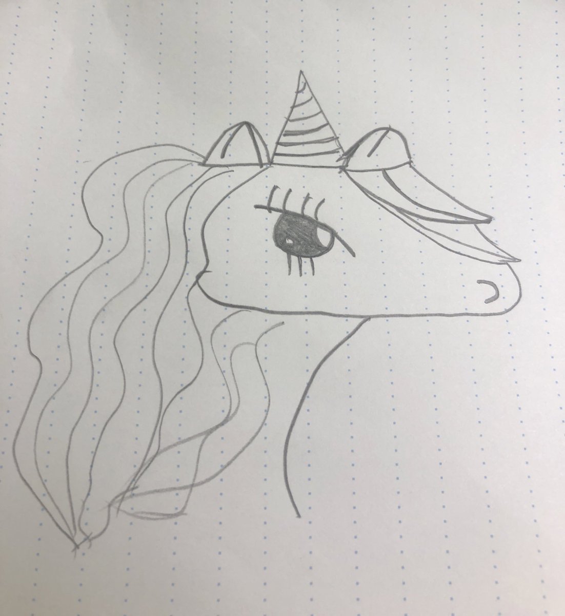 gretabecks's tweet photo. I told my 11-year-old patient that I loved unicorns and she pulled out her notebook and drew me this. Happy Monday💕 🦄 https://t.co/eVZ0jlhtlk