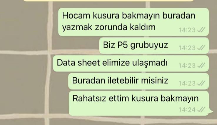 Hocam P5 grubuyuz özür dileriz 😥