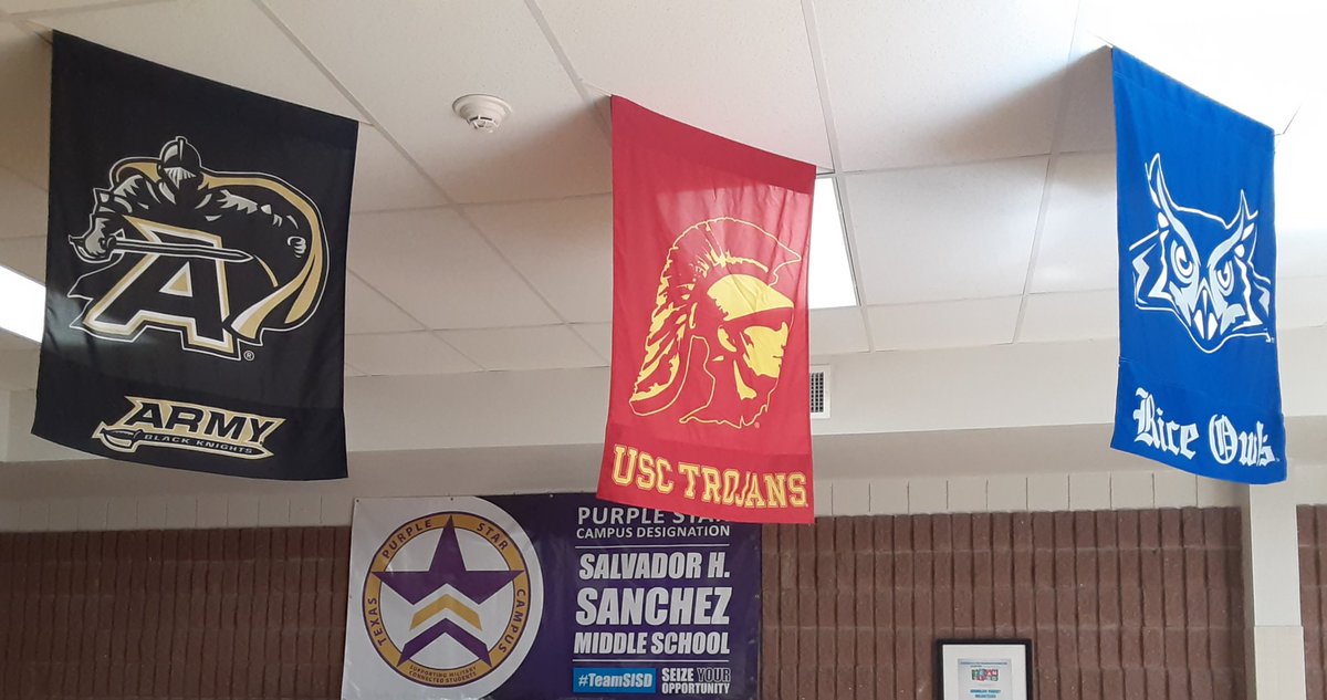 instruct_lead's tweet photo. @Warriors_SSMS Purple Star Campus Designation! #TeamSISD #SeizeYourOppotunity Another great Banner @RRios_SSMS CIS https://t.co/7t0WX3JjWx
