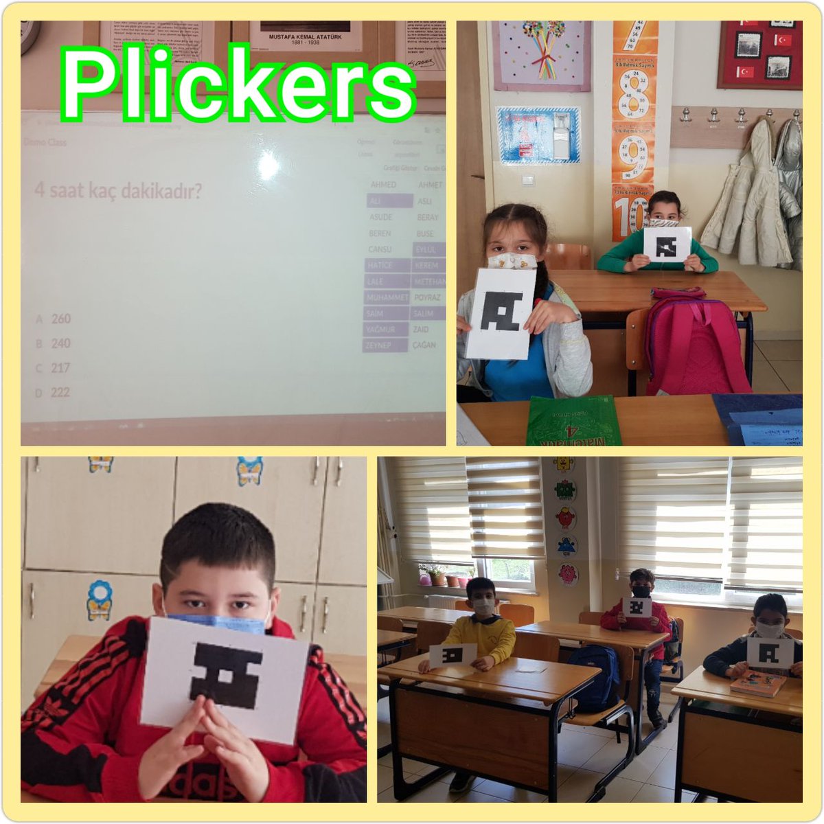 sevdaaerr1's tweet photo. Kurupelit  İlkokulu  4-C sınıfı Sınır Tanımayan Öğretmenler ve Öğrenciler eTwinning projesi Plickers web 2.0 aracı ile Matematik etkinlikleri
@tcmeb
@MemAtakum
@samsunmem
@KurupelitI
@tretwinning
@eTwinningDestek https://t.co/ecjWvOghnn