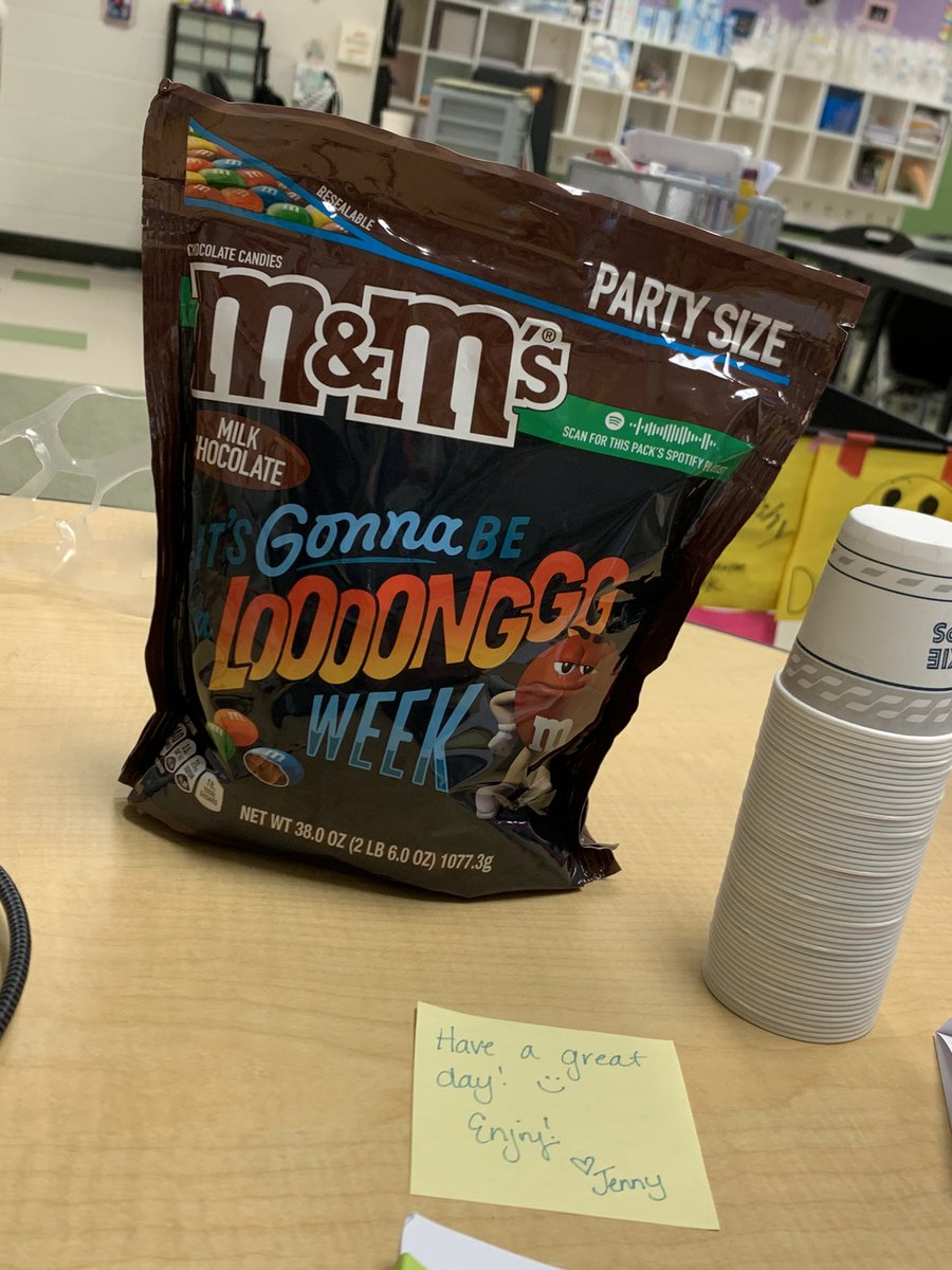 You know you work with the best when this shows up at your communal virtual work station - with cups!!! Today was a great day so hopefully RedM&amp;M and I don’t agree about the looooonnnngggg week.