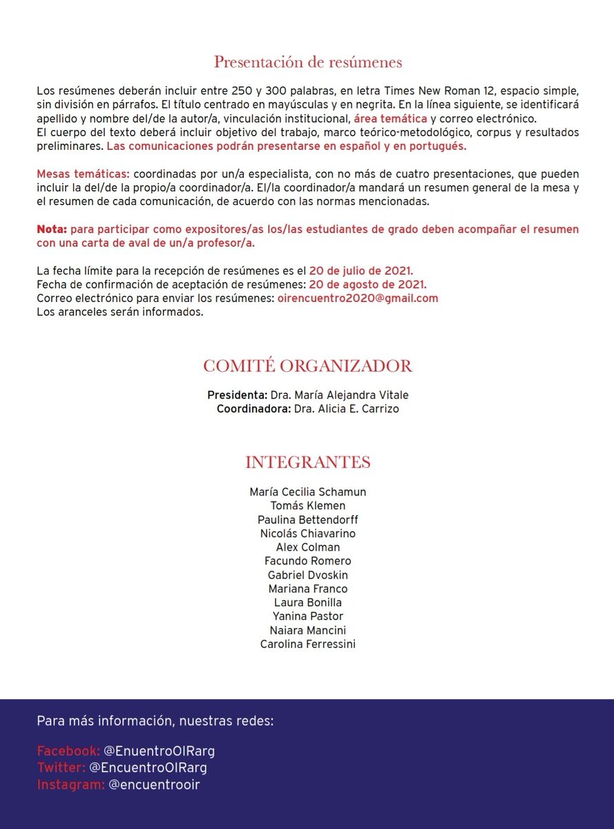 #Atención📢 Tenemos novedades sobre nuestro III Encuentro Iberoamericano de retórica 
💻 Se realizará en modalidad VIRTUAL.
📅 La fecha límite de recepción de resúmenes es 20 de julio
📅 La fecha de confirmación es el 20 de agosto
✅Agéndate y revisa los detalles en la circular.