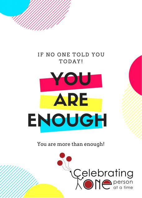 celebratingone's tweet photo. You are wonderful!
You are loved!
You are enough!
#celebratingonepersonatatime #youarenotalone #celebratingone #bekind #dogood #celebrate #milestones #achievements #support #nonprofit #cbus #goodvibes #charity #empathy #emotionalhealth #volunteer #sendacard #CardsForAll https://t.co/hku4bVWuWu
