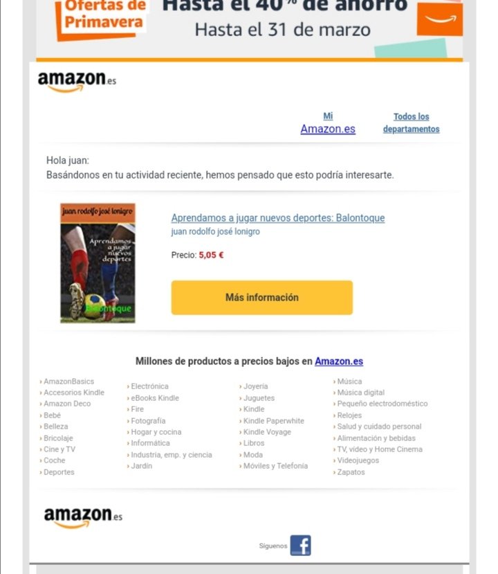 SOY EL ÚNICO AUTOR AL QUE LE HA LLEGADO LA PROMOCIÓN DE SU PROPIO LIBRO POR PARTE DE AMAZON??? 😁😅😂