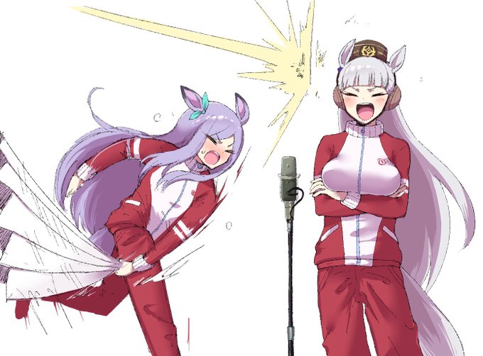 漫才をするゴルシとマックイーン 