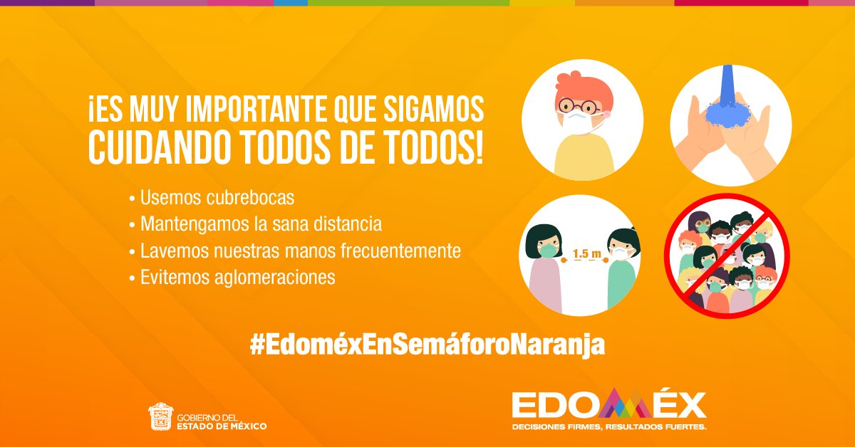 SS_Edomex's tweet photo. No salgas de casa sin tu cubrebocas, es de vital importancia que lo uses correctamente y sigas todas las medidas de distanciamiento e higiene.  

Cuídate y cuida a tus seres queridos.
#EdoméxEnSemáforoNaranja 🟠 https://t.co/l71VCdUD2G