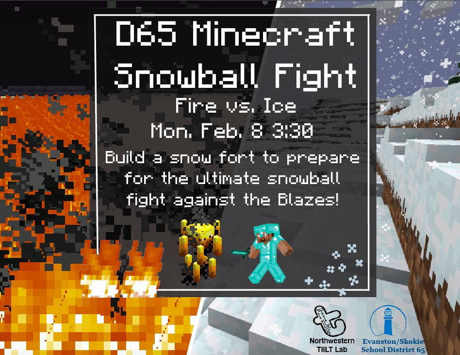 tiiltlab's tweet photo. Check out what TIILT Lab and Evanston/Skokie School District has been up to recently! #district65 #minecraft https://t.co/wqc1v9eYby