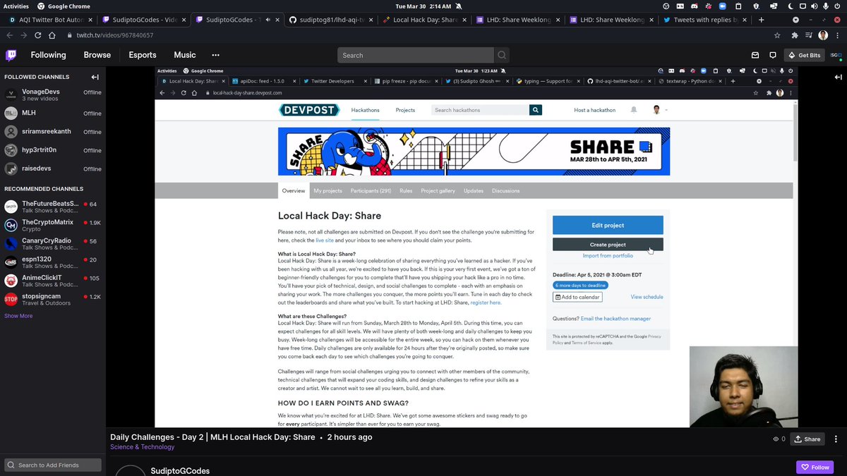 ScientificGhosh's tweet photo. Streamed while solving one of the @MLHacks #LHDShare challenges π #eddiehub https://t.co/KtpOsfnmh0