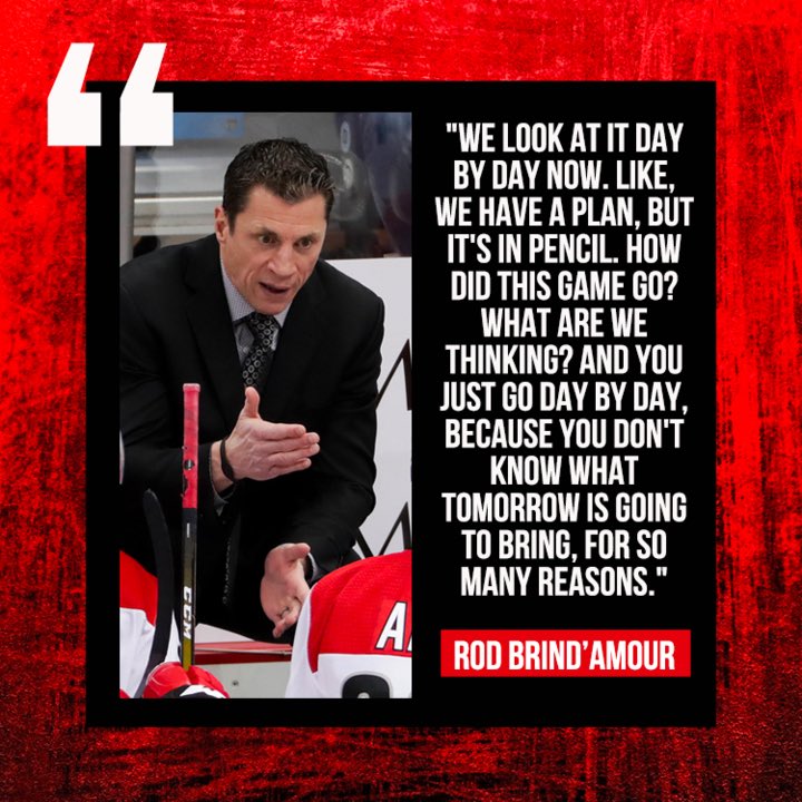 OfficialScoolu's tweet photo. #Hurricanes coach Rod Brind’Amour has embraced the uncertainty of the pandemic and altered his #coaching style to plan “in pencil” &amp; allow for changes. This approach helps build an #adaptivemindset and adds mental support, and it shows in #Carolina’s current success this season. https://t.co/6LHdsqm0gj
