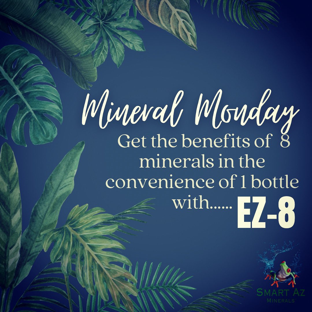 Happy Mineral Monday! Our new product EZ-8 is quickly becoming our best selling product! Get the benefits of Boron, Calcium, Copper, Indium, Iodine, Magnesium, Potassium and Zinc with just 1 tablespoon daily!
#smartazminerals #EZ8 #dailyhealth #mineralsupplement #dietaryhealth