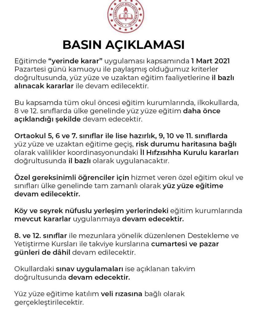 Milli Eğitim Bakanlığı Basın Açıklaması <a href="/tcmeb/">Millî Eğitim Bakanlığı</a> <a href="/istanbulilmem/">İstanbul İl Millî Eğitim Müdürlüğü</a> <a href="/maltepemem34/">Maltepe İlçe Millî Eğitim Müdürlüğü</a> @h_aydogdumeb