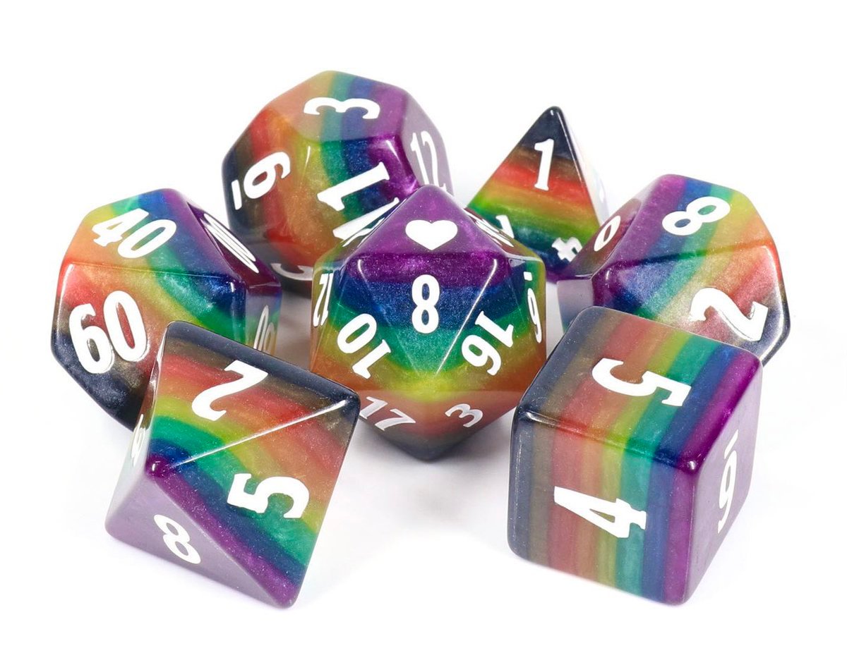 DiceWillRoll's tweet image. 🎪GIVEAWAY TIME! 🎪
To celebrate Dice Will Roll winning Best Improvised Production in the @audioverseawrds, we're doing a @HeartBeatDice Pride Dice Giveaway! 
RETWEET to enter, and every 50 RTs, we'll add another set of dice + another set of winners! Extra entries in the replies!