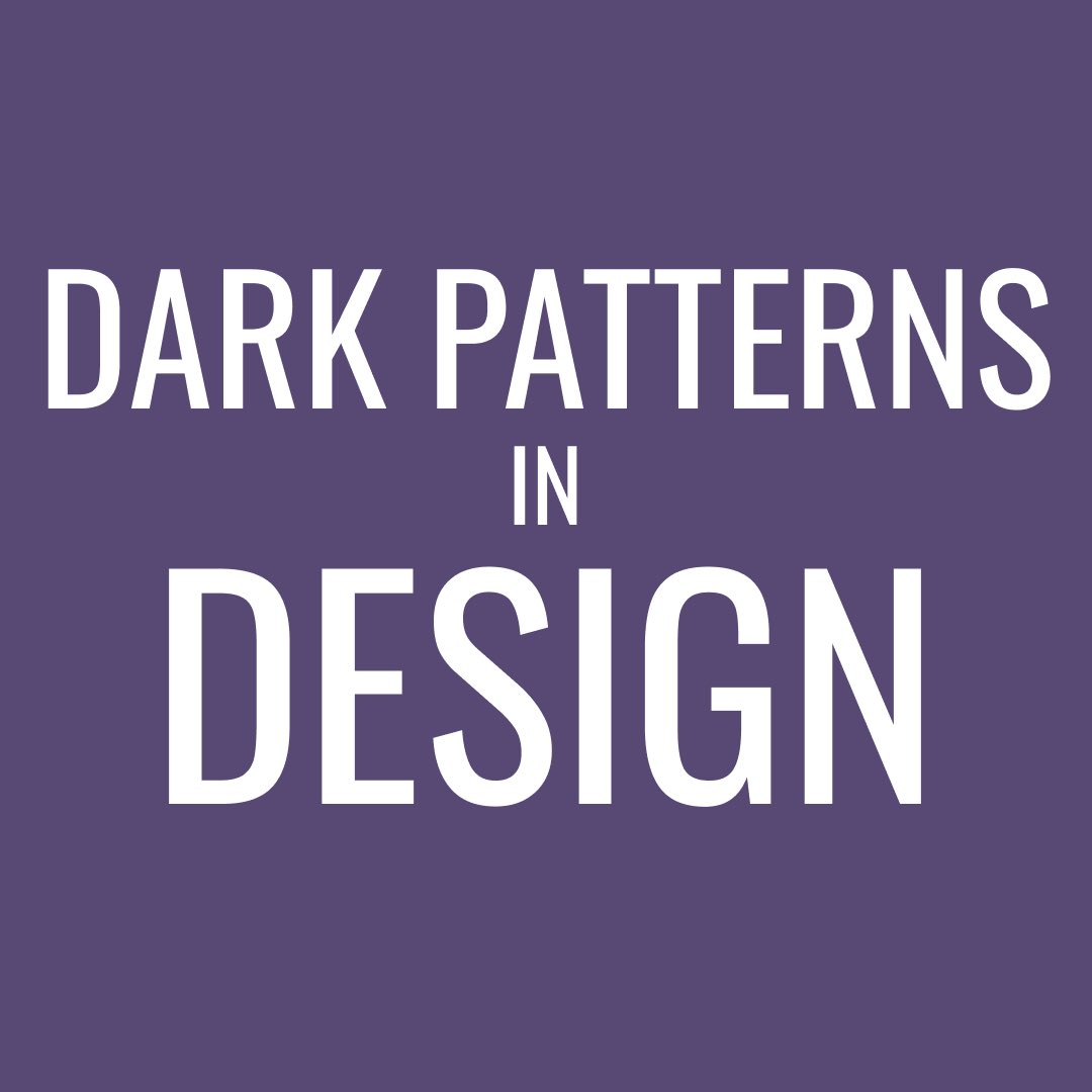 JustMarcellina's tweet photo. Have you ever heard about #DarkPatterns? 💬🪄👀 Or is this concept still covered by the thick layer of mystery? 
#ux #darkux #designthinking https://t.co/VaNWayBh8S
