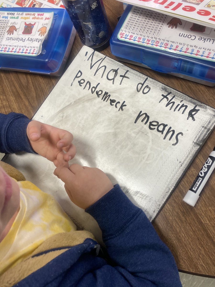 We are working on asking our peers questions on unknown words. Not bad for first grade. #WeAreUnionSTEAM #punctuationpracticeneeded