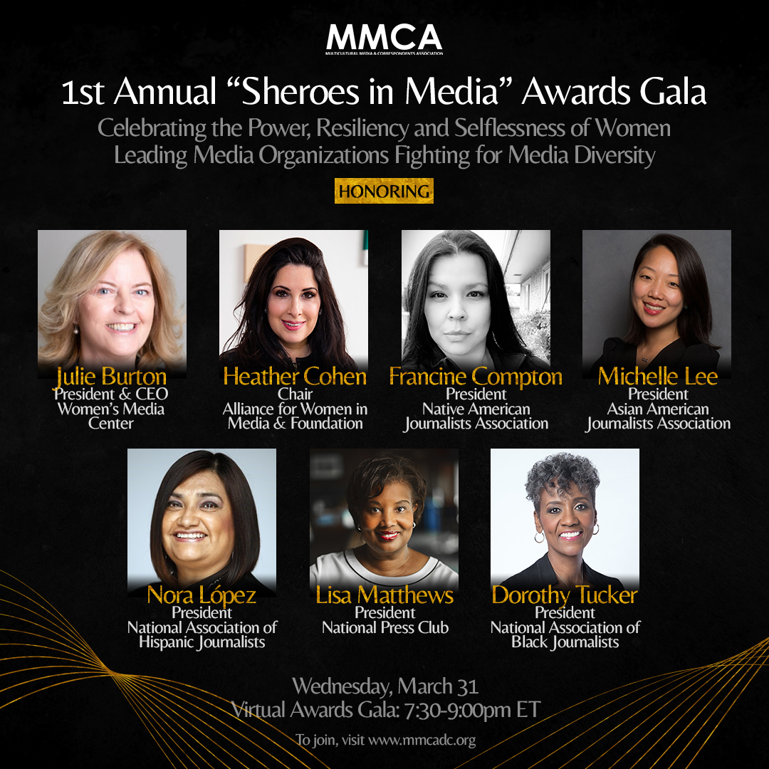 Tune in on Wednesday, March 31, at 7:30pm EST for a celebration of powerful, resilient, and selfless women in media as we raise money to support the impactful work of the <a href="/MMCADC/">MMCA</a>. Register for FREE here: eventbrite.com/e/1st-annual-s…