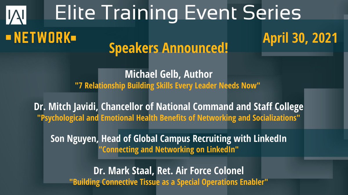 #IAINetwork! April 30th, 12-3pm CDT. Register Today!us02web.zoom.us/webinar/regist…