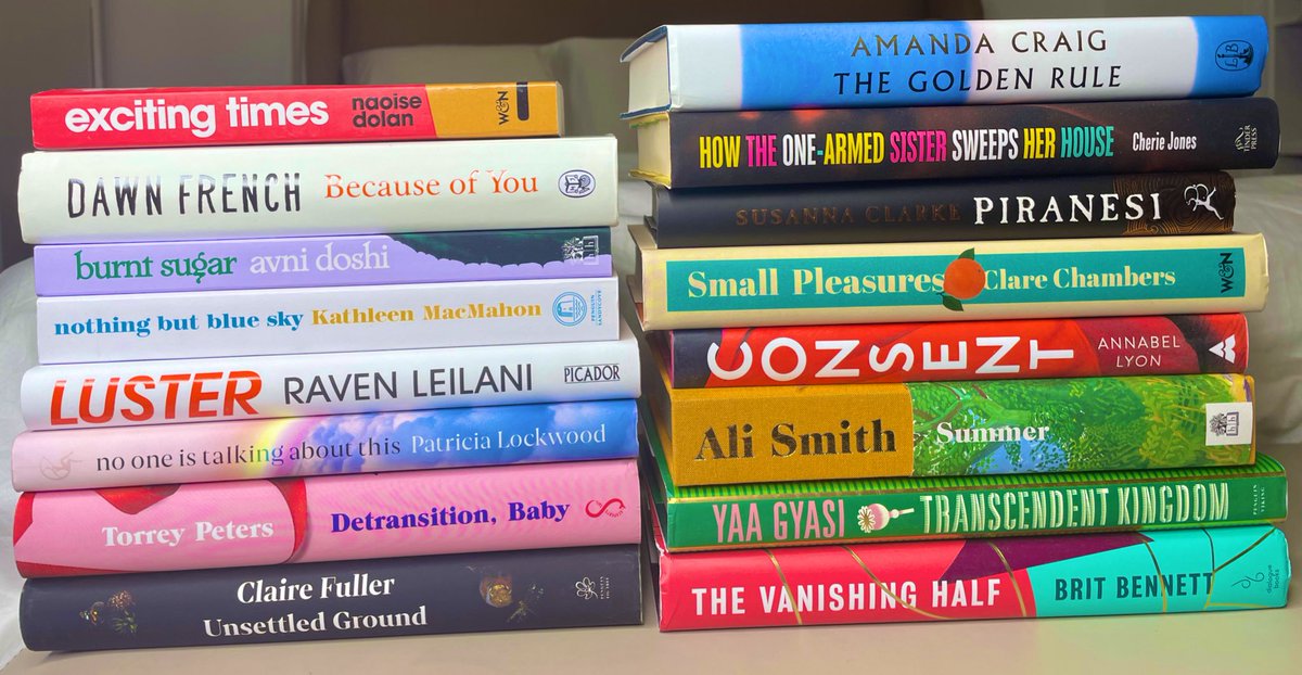 Jollz's tweet photo. Came home to meet the @WomensPrize long list waiting for me.   I’m so happy 🎉🎉🎉🥳🥳🥳🥳 https://t.co/GpJNyAoQZQ