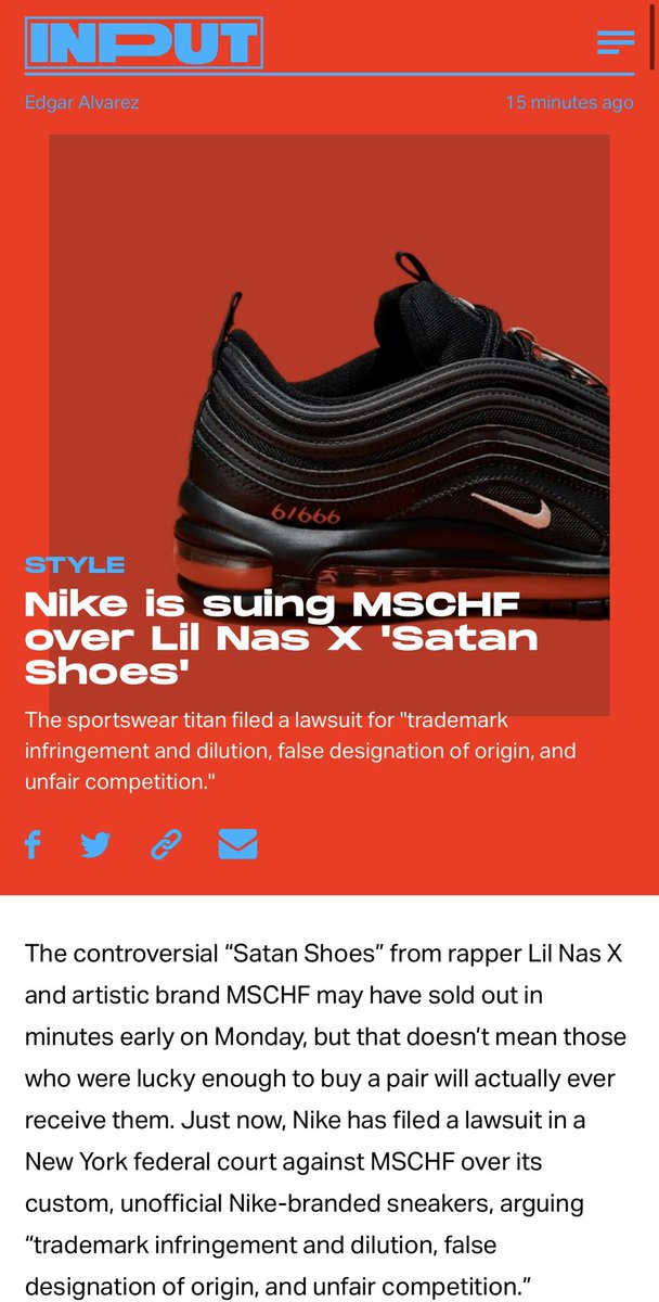 nike lawsuit against satan shoes