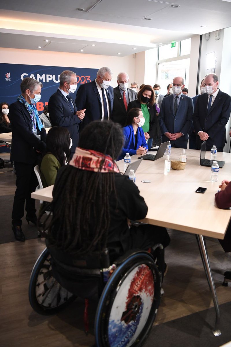 michalakfred's tweet photo. Merci au Premier ministre @JeanCASTEX ,venu lancer @campus2023 avec les ministres @jmblanquer , @Elisabeth_Borne et @RoxaMaracineanu dans 1 journée placée sous le signe de la formation et de l’ambition

Bonne rentrée à tous les alternants ! 

#RWC2023 #generation2023 @France2023 https://t.co/pYeUc2Xv7e