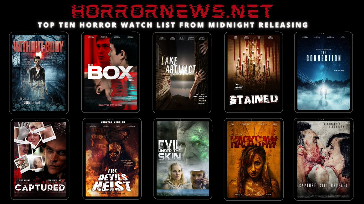 Top Ten Horror Watch List from Midnight Releasing!!

CLICK HERE FOR ENTIRE LIST
bit.ly/3dlziOd

#horrorcommunity #horrormovies #moviereviewpodcast #horrorfilm #indiefilm #supportindiefilmmakers
