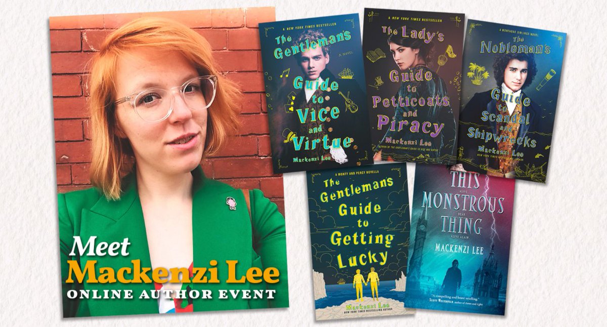 HC_Intl's tweet photo. Mark your calendars! 

Thursday, April 15 at 1pm EDT #MackenziLee, NYT bestselling author of #TheGentlemansGuidetoViceandVirtue and others, will join @bookshop_se and @bibluppsala for a special virtual event!

Click here for more details: https://t.co/WoYyGYjHeS https://t.co/P8kw3akGDv
