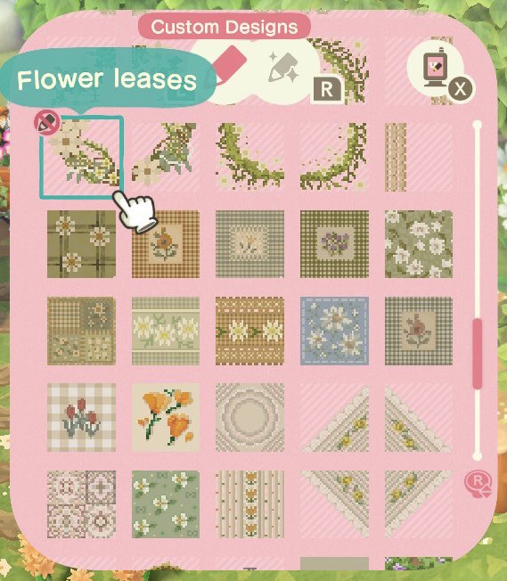 haslemere_acnh's tweet photo. thread of the codes i’m using on my springcore island! i’ll add to this as i find new ones😊🤍 https://t.co/bCOgcg9rsD