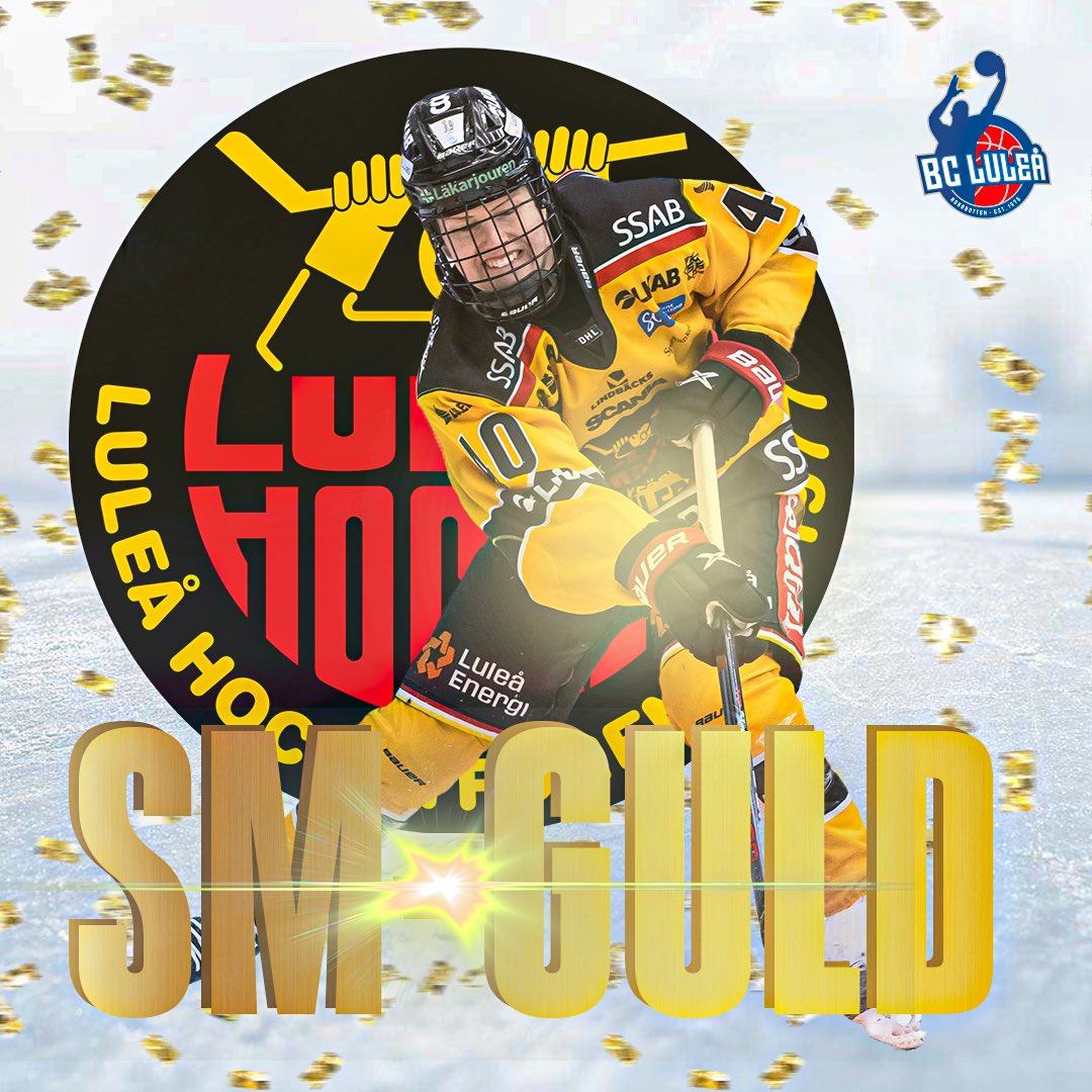 BcLulea's tweet photo. 🏆 STORT GRATTIS TILL SM-GULDET! 🏆

BC Luleå vill skicka ett stort grattis till Luleå Hockey/MSSK som blev svensk mästare i kväll. https://t.co/ybdxFiEirq