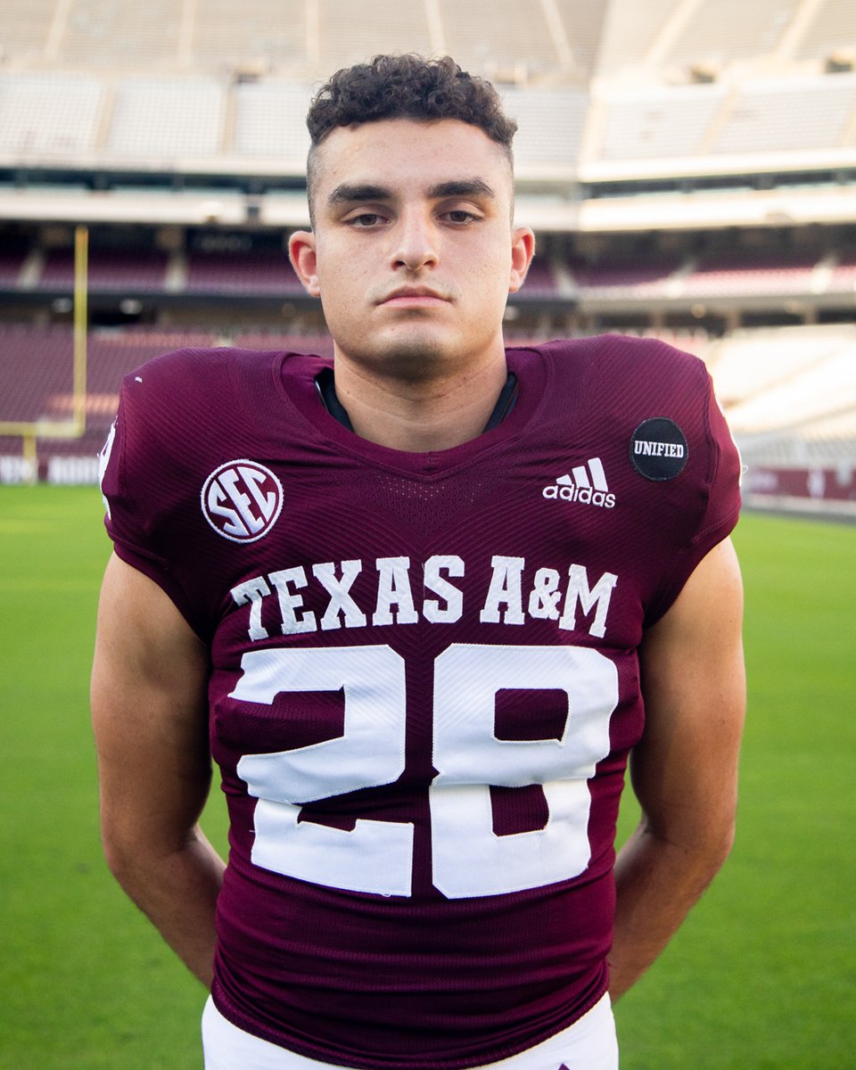 AggieCorps's tweet photo. A member of the #aggiecorps. A @12thMan student athlete. Cadet Tyler Bulthuis ‘22 applies the leadership skills he’s learned as a cadet on the gridiron as an @aggiefootball team member. Tyler is a @tamucosc major, in Company E-1 &amp; was a defensive back for the #aggiefootball team. https://t.co/bV6Qh3nSW1