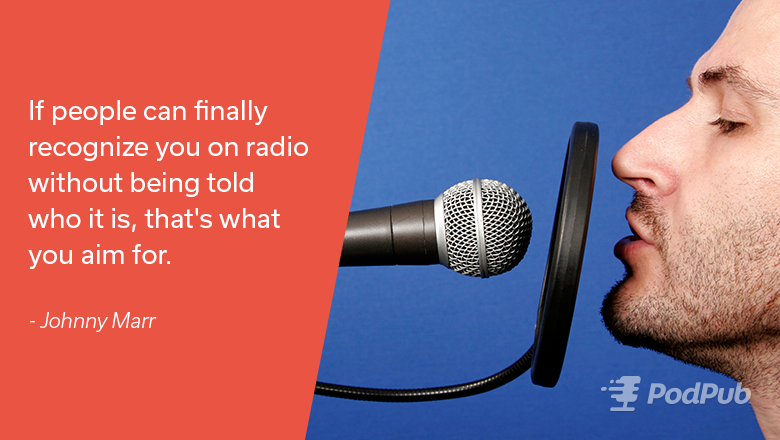 PodPub's tweet photo. If people can finally recognize you on radio without being told who it is, that's what you aim for. - Johnny Marr https://t.co/376tBHA4ZE