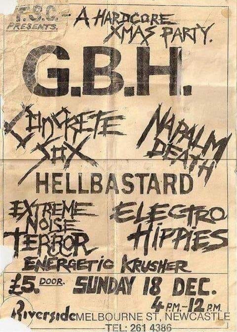 EaracheRecords's tweet photo. A Hardcore Xmas Party. Only £5.00
#gbh #concretesox #napalmdeath #hellbastard #extremenoiseterror #electrohippies #earacherecords #ukhardcore #ukhc https://t.co/05wu4tT6td