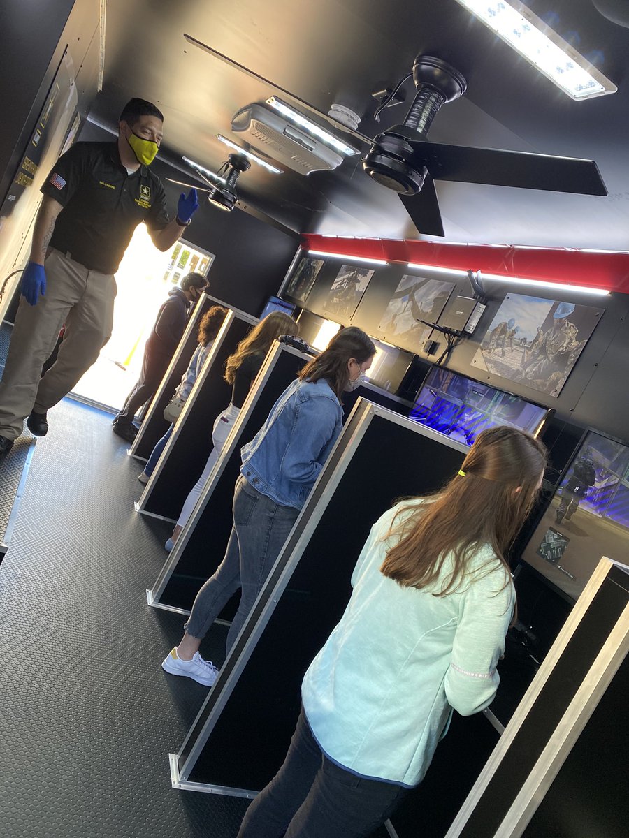 ARMY E-Sports gaming trailer visited Seniors today!  What a great lesson in communicating and working as a team while having fun! 💙💛💙 <a href="/jccaldwell72/">Jason Caldwell</a> <a href="/ChristyWMurray/">Christy Murray</a> <a href="/chhsbulldogs/">Chapel Hill High School-Tyler</a>