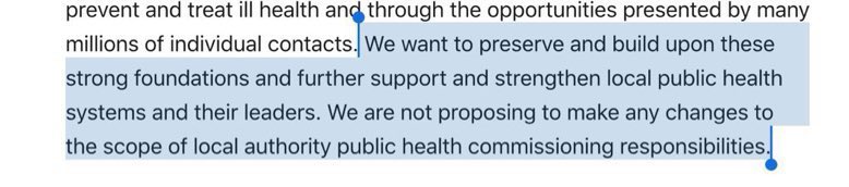 Very welcome news from DHSC that #publichealth services wont be moved from local govt. And role of DsPH &amp; LAs to be strengthened. Now we must turn to the job at hand;  work together for better outcomes, not get distracted by reorganisation debate . @ChrisCEOHopson <a href="/KateAlvanley/">Kate Ardern</a>