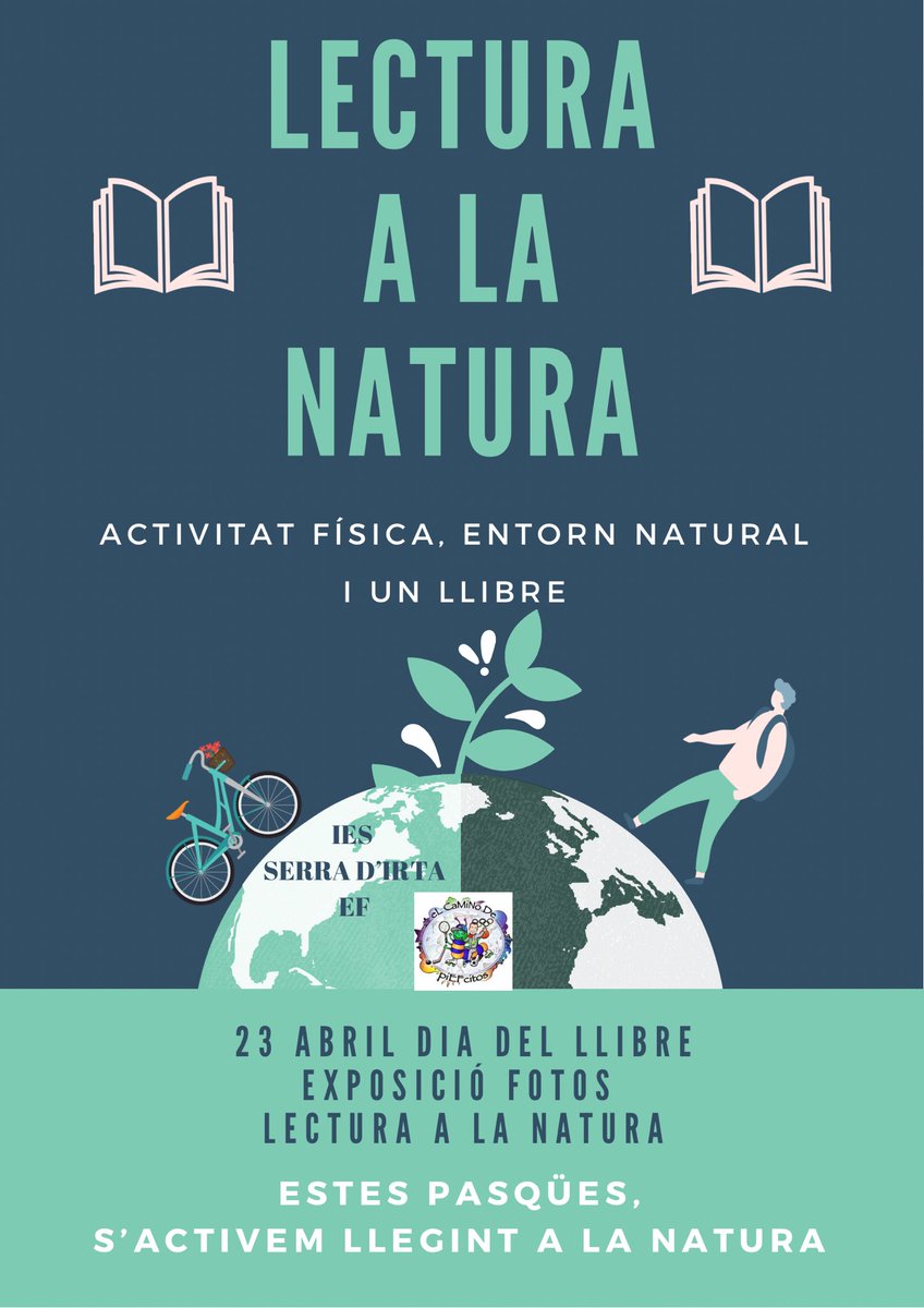 monicachanzapay's tweet photo. Inspirada por la iniciativa de #llibresalcim de @FundacioFull desde el departamento #edufis dl IES Serra d’Irta iniciamos la campaña #LecturaAlaNatura
Movilidad sostenible,AF en la naturaleza y fomento lector. Combinación mágica para sumar salud física, mental y ambiental 💚❤️📚 https://t.co/HUKe97s4ib