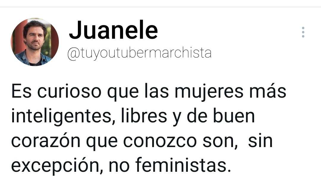 SiberetSiberet's tweet photo. Esto tiene una explicación muy lógica a poco que se lean tus tuits: si una mujer es inteligente y feminista, jamás se acercaría a ti y por lo tanto no puedes conocerla. https://t.co/xxIcyWPZBV