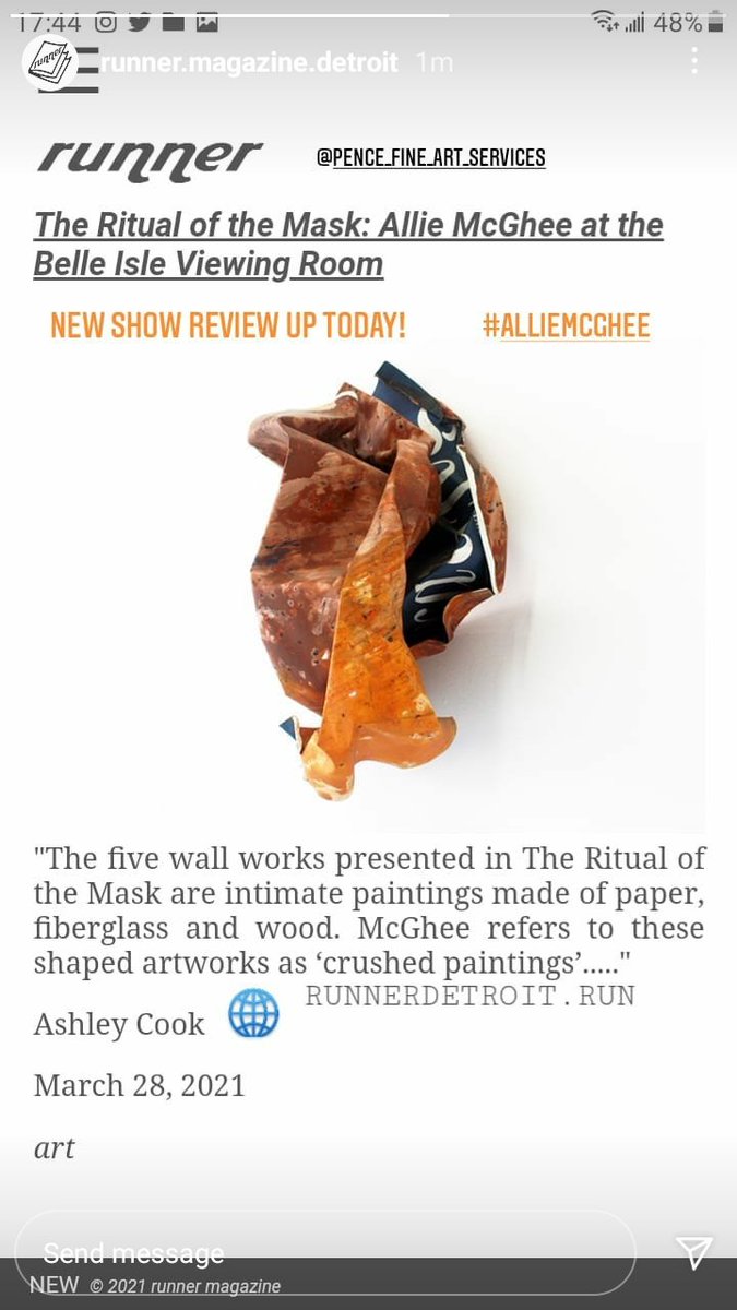 runner_magazine's tweet photo. Exhibition review for new art space in Detroit ~ the Belle Isle Viewing Room at Pence Fine Art Services https://t.co/0Ni4uDYMSD