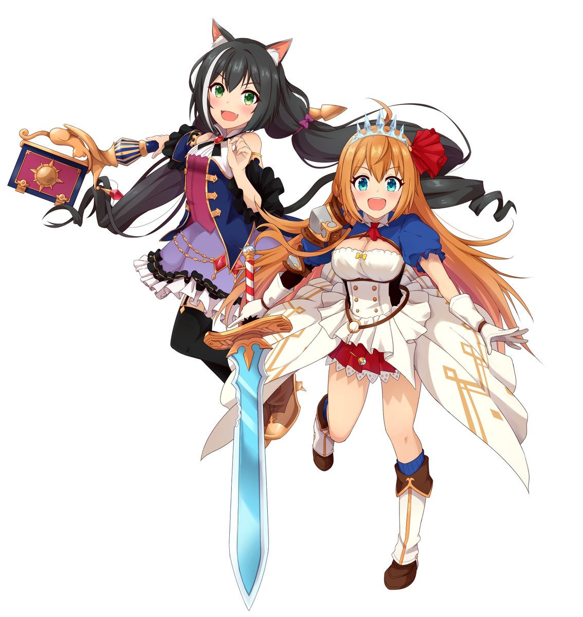 プリコネのキャルを描きましたかしら。
せっかくなのでこないだ描いたぺコリーヌと合わせてみましたかしら。 