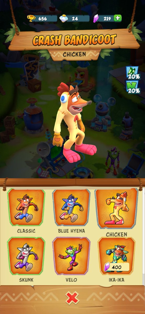 ZtuuDev's tweet photo. Chicken crash bandicoot is the thing I didn't realise I needed in my life until now... https://t.co/BZQb6WVwvj