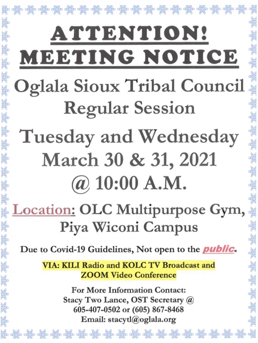 Image from Oglala Sioux Tribe (@OSTOfficial1)