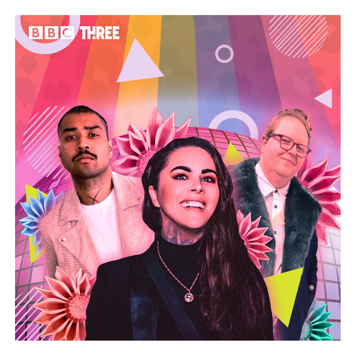 Hope you’re ready to party, babes.   

(When we're allowed ofc)

@RyanLanji , @TeddyEdwardes and Christopher Mills are going to be throwing parties you can only dream of in a new show coming to @BBCThree soon. 🥳