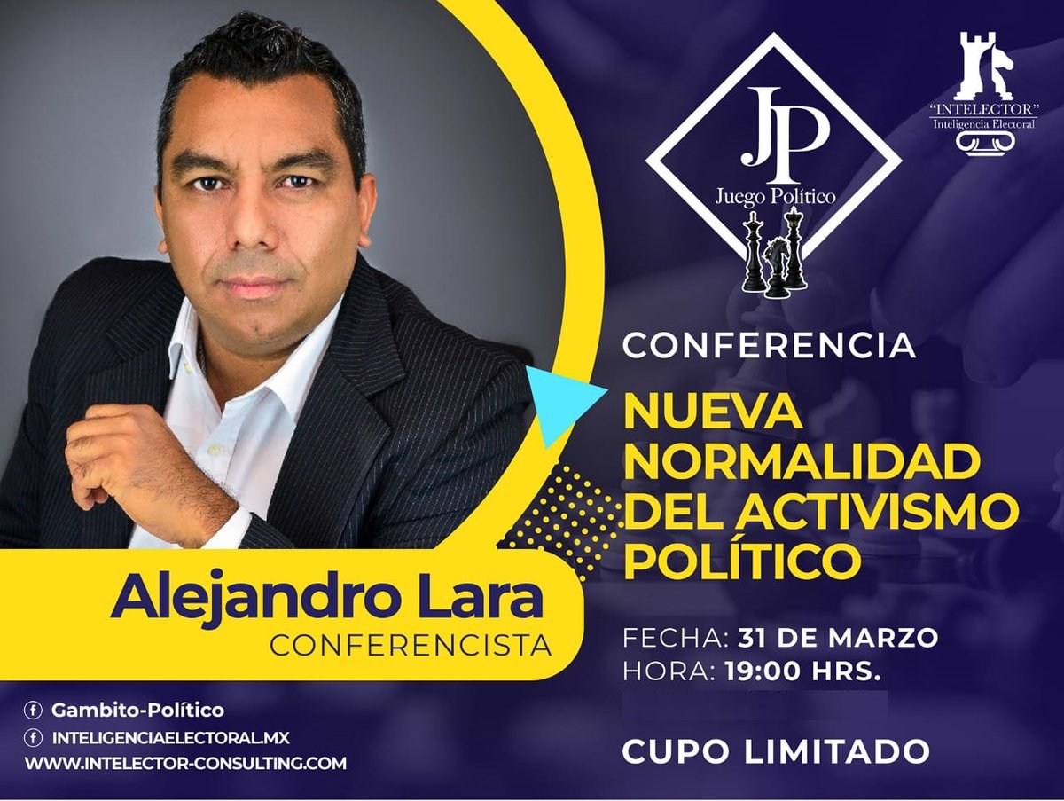INTELECTOR5's tweet photo. ¡Hola!
📌Lo invitamos a unirse a la conferencia a través de Zoom, SIN NINGÚN COSTO
31 marzo 2021, 07:00 p.m., tiempo de CDMX

Inscríbase:
https://t.co/2mE3uFxU4c

Luego de la inscripción, recibirá un correo electrónico de confirmación con información para unirse al seminario web. https://t.co/mGjN9vp9OY
