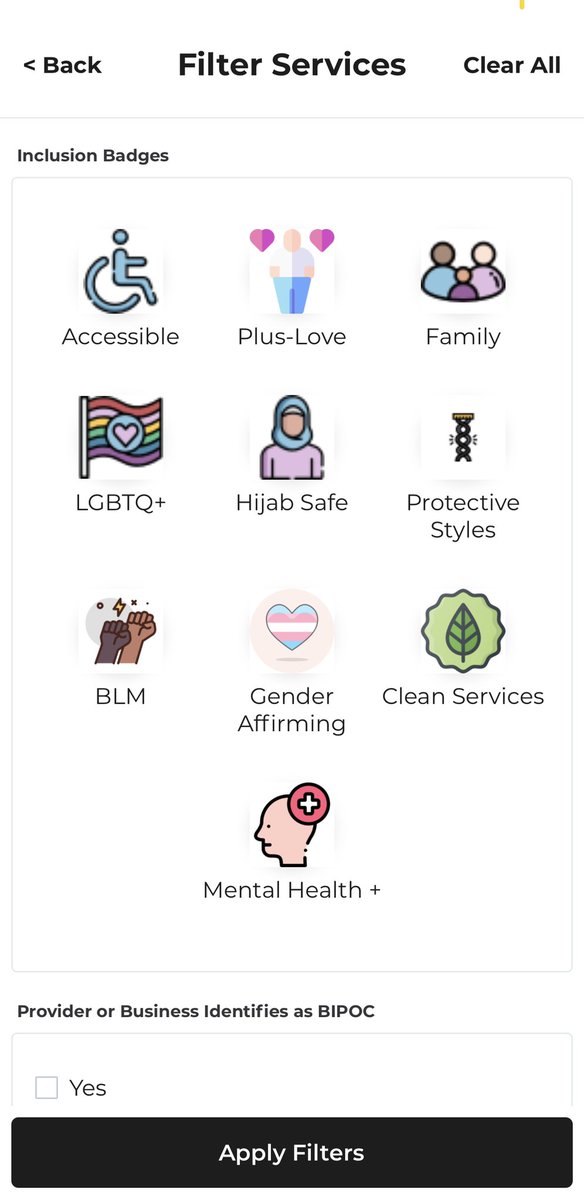 Today a trans friend showed us a text exchange about a <a href="/Groupon/">Groupon</a> they’d purchased for waxing where the provider asked about their genitals (m/f) prior to booking their service. 
Our #inclusion badges are designed to prevent these traumatic experiences before they start. #LGBTQ