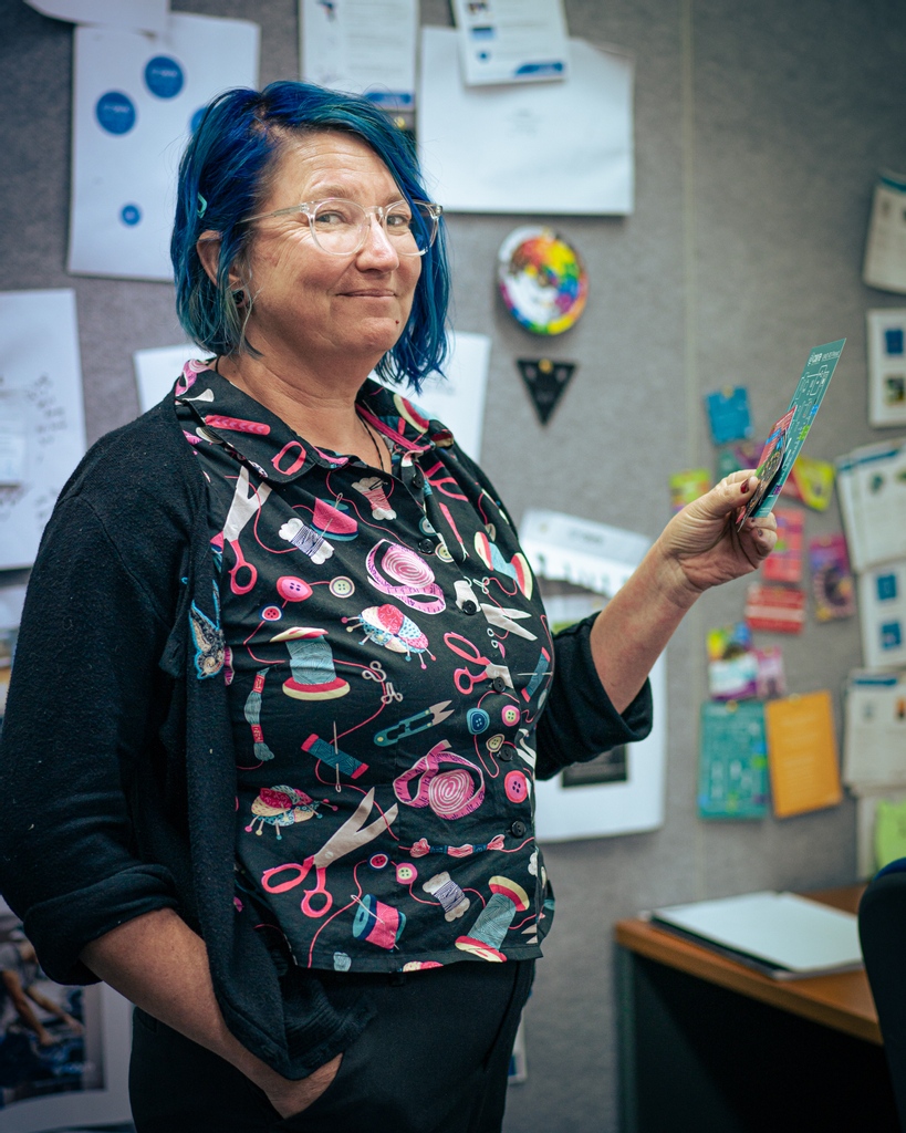 CoreElecAU's tweet image. Wolf handles the colour around Core Electronics. If you've ever received a pinout diagram with your purchase or any other goodies in the box, Wolf's design chops are all over it, and we hear she's a pretty mean fire dancer too 🔥 #meetcoreelectronics #graphicdesigner #huntermade