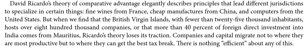 don't @ me about crony capitalism, but there is something to how this isn't even good capitalism. the offshore tax system is actually severely inefficient