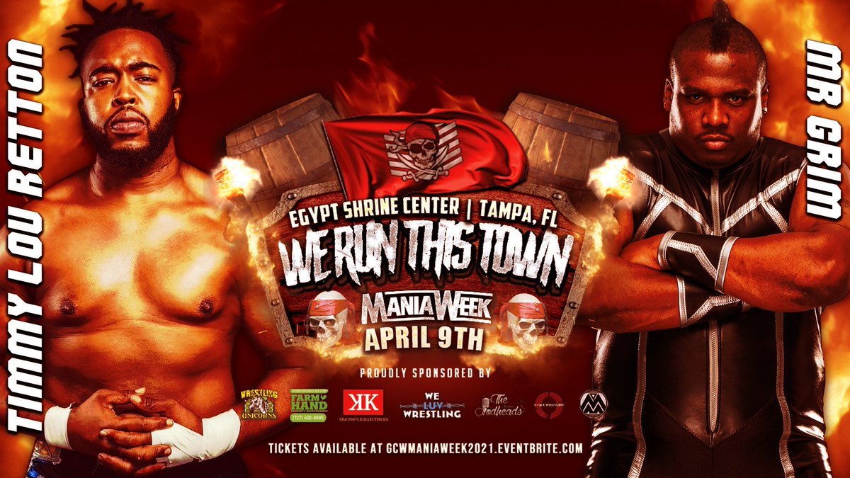 MilfyZoomedInXX's tweet photo. More of the amazing 8pm lineup.
@GCWWrestlingPro
#GCW18 We Run This Town 
April 9th 
Tampa
Egypt Shrine Center 

Tickets available at:
https://t.co/KkZl1Z7WGc 

#UnitedWeFight https://t.co/bkWPrdiZgt