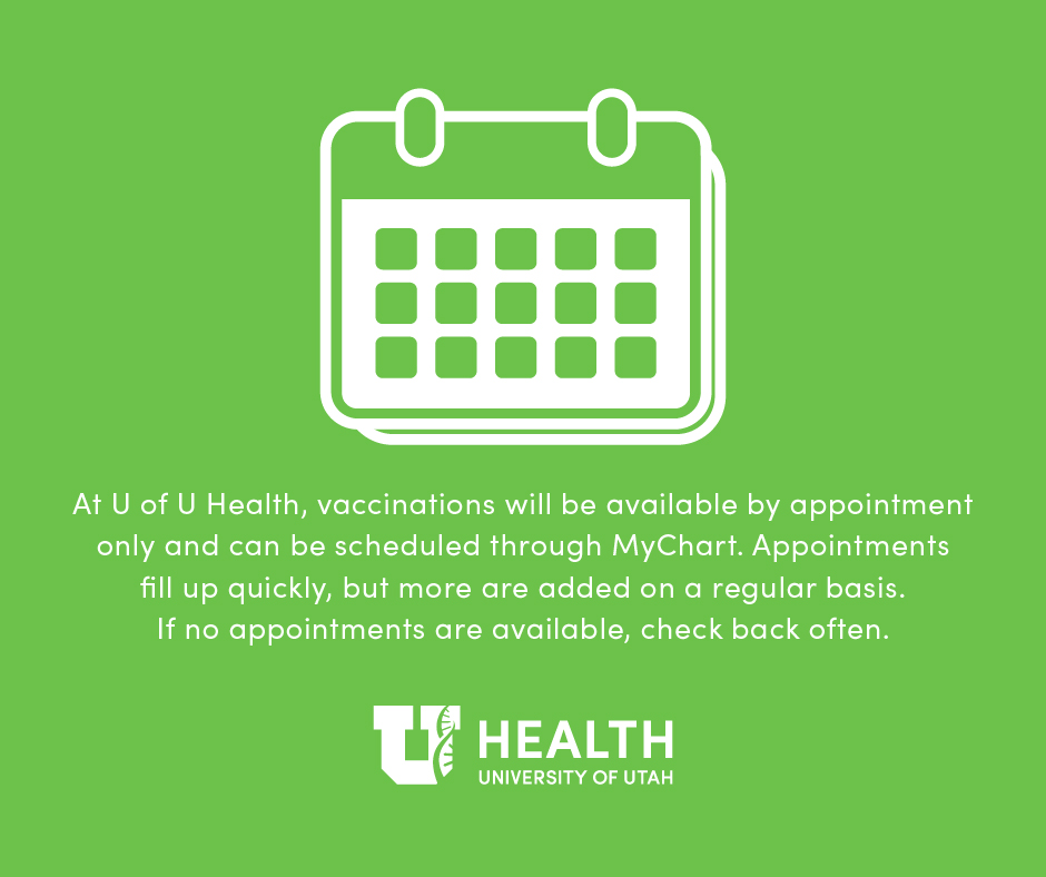 University Of Utah Health University Of Utah Health Has Expanded The Eligibility Requirements To Receive Covid 19 Vaccine Aligning With The State S Overall Vaccine Distribution Effort At This Time All Patients