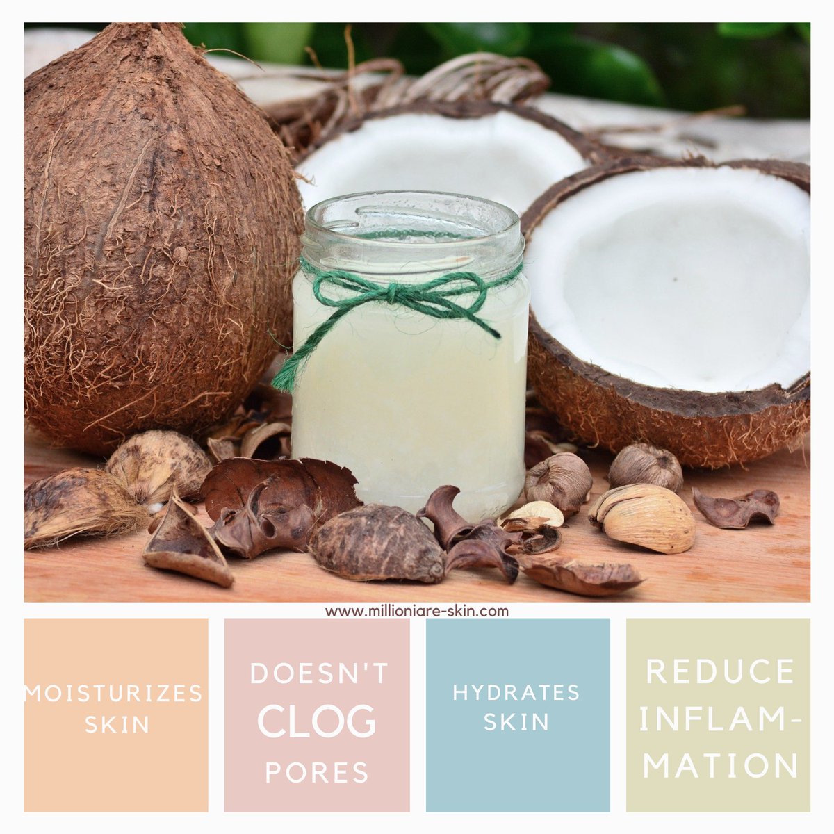 GetMilliSkin's tweet photo. We at Millionaire Skin sought out the BEST ingredients for our products, one of those being coconut oil! Click the link in our bio to be the first in line with an exclusive offer on our all-natural products. 
#blackownedbusiness #naturalskincare #skincare #coconutoil https://t.co/zwrpyToeB9