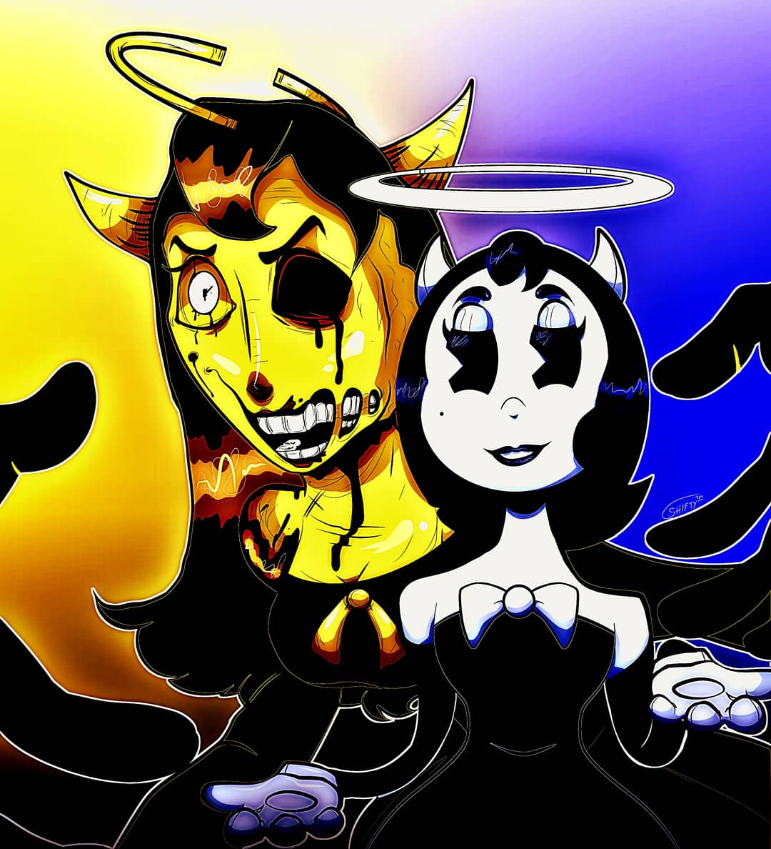 LittleMsCreati1's tweet photo. Alice Angel is my absolute favorite character to draw 😌💛💛
#Bendy #Batim #AliceAngel #BendyFanart #TwistedAlice 
(Edit: Twitter loves slaughtering the quality so I made it smaller) https://t.co/wbqf9HlId5